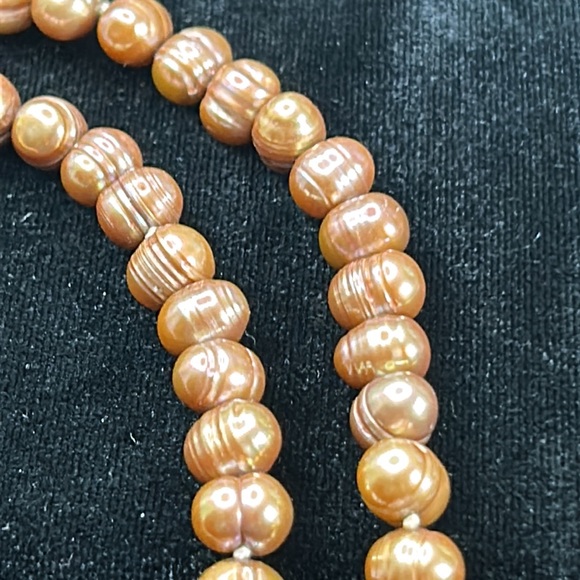 #45 Vintage Brown Baroque Pearl Necklace, 17.5" - Picture 6 of 9